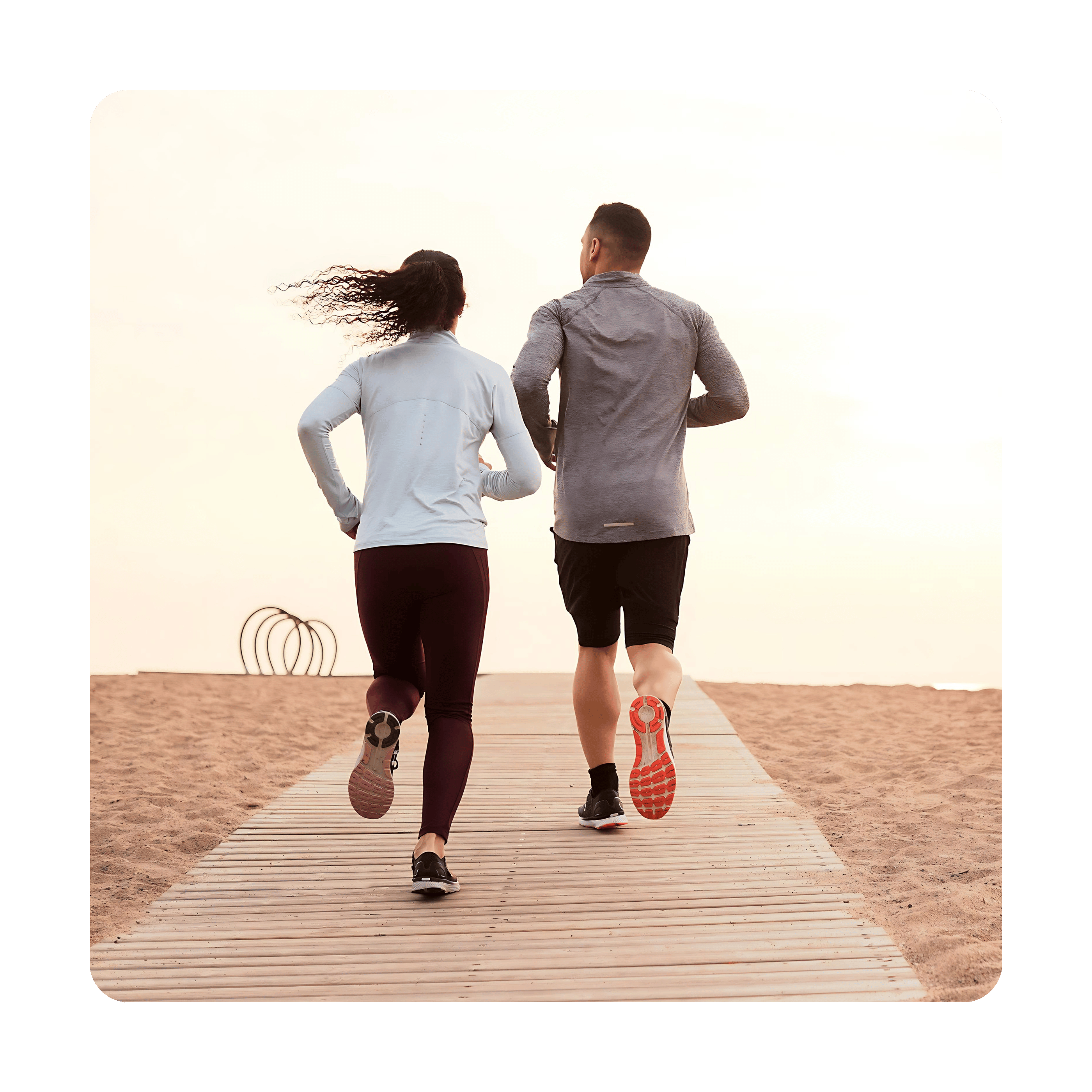 Active couple running, representing Zenbioni Shilajit benefits for athletes, professionals, and anyone seeking vibrant health.